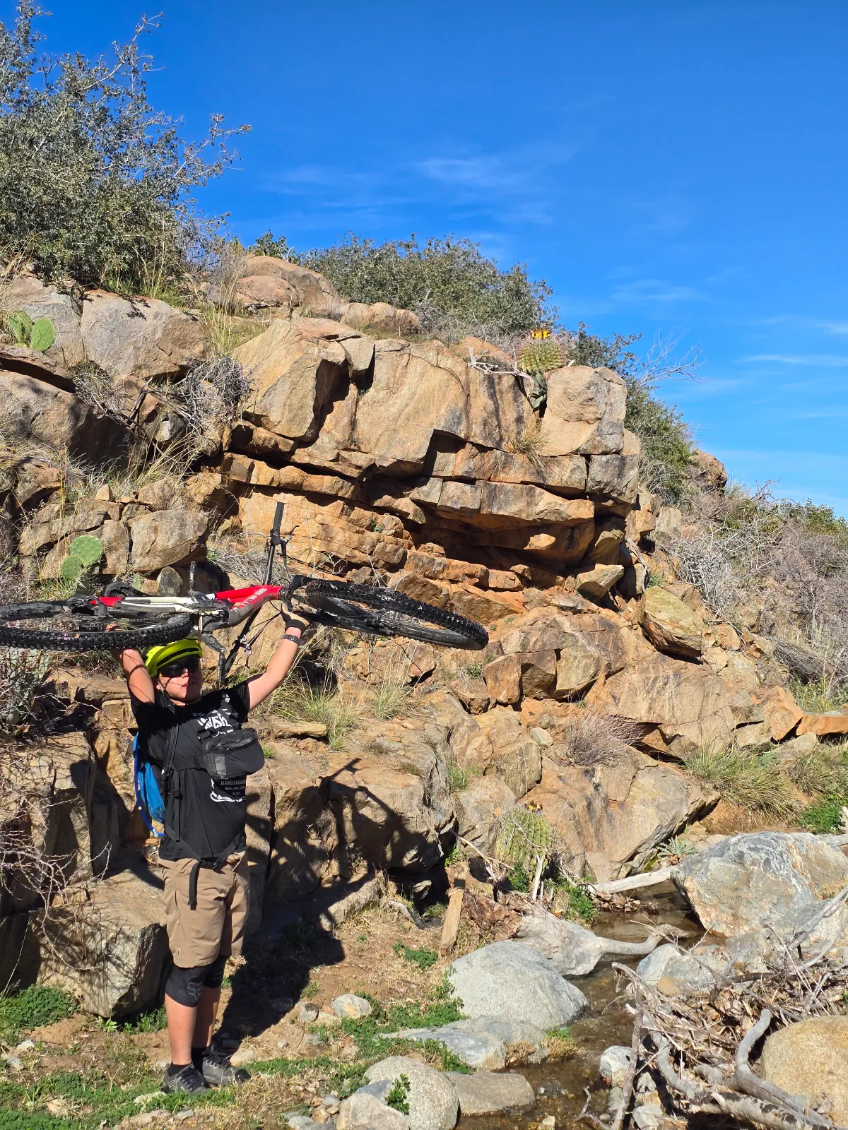 Vincent La mountain biking in Arizona
