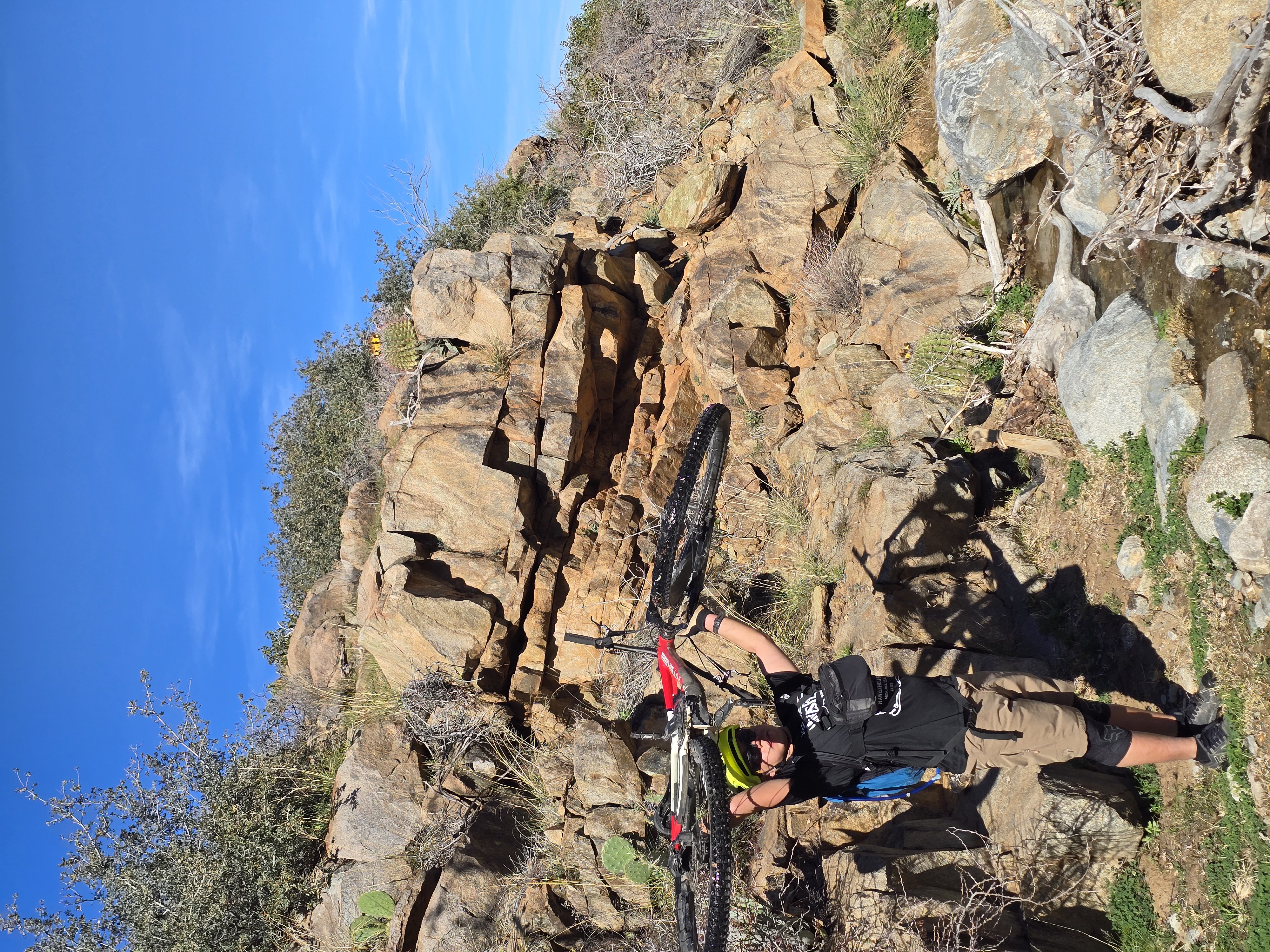 Vincent La mountain biking in Arizona